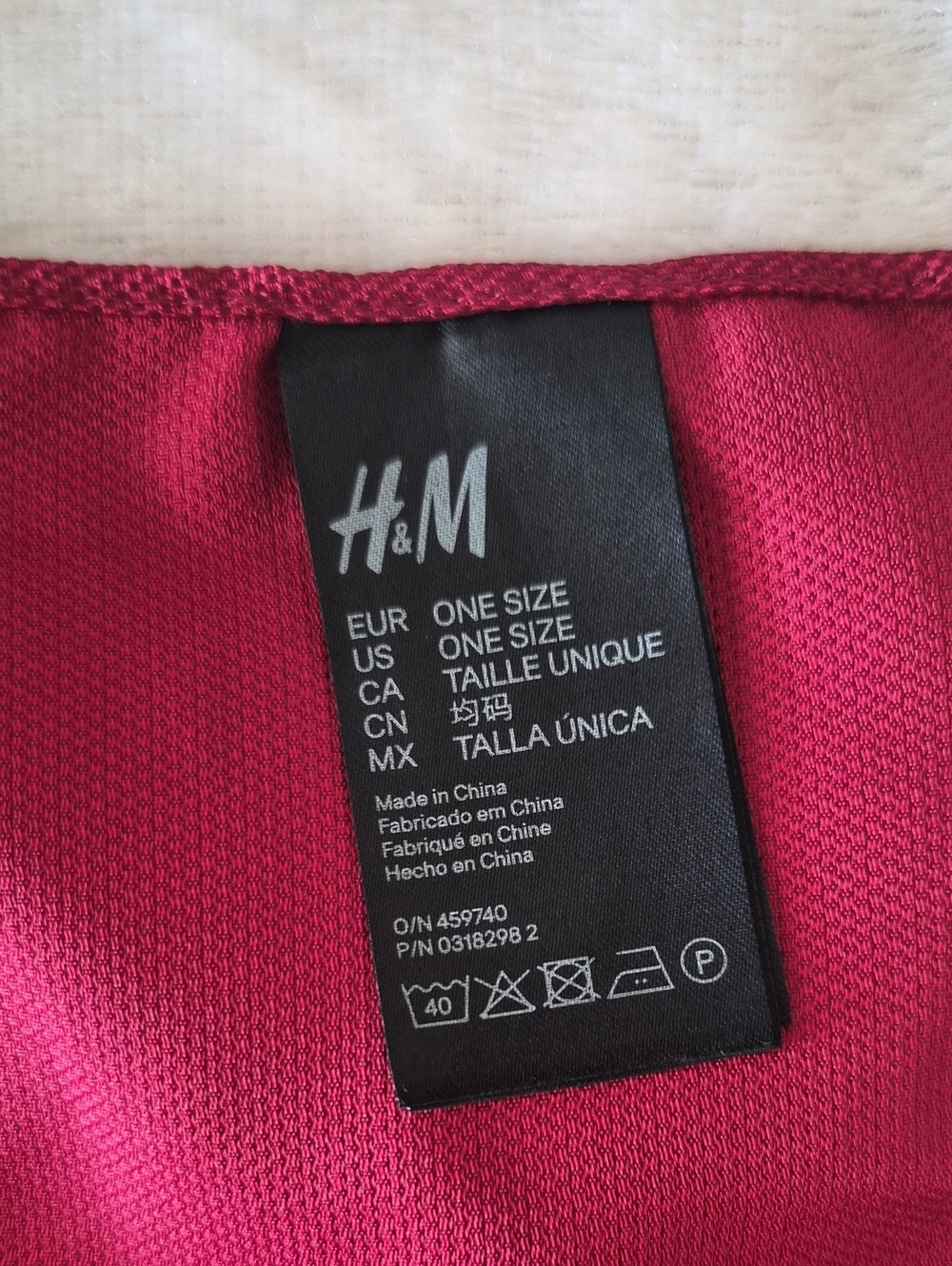 H&M RED Scarf, Like New - Picture 2 of 3